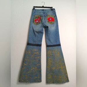 Embroidered Flare Jeans